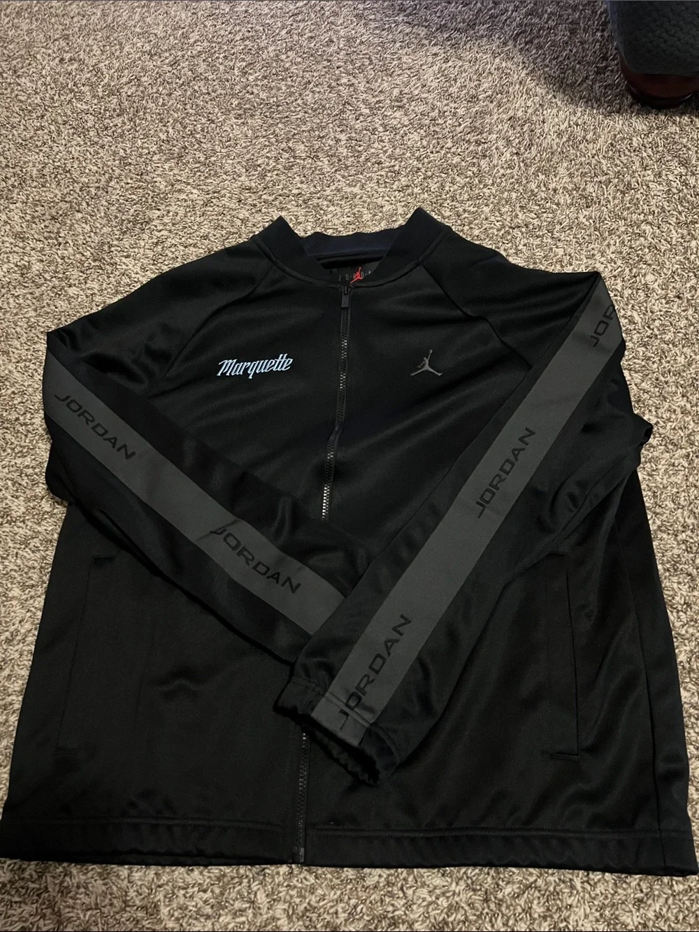 Jordan Black Men's Full-Zip- Marquette basketball players edition